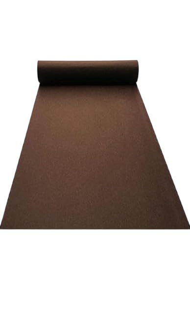 Machine Made Shag Area Rug, Acrylic Fluffy Carpet, Geometric Pattern, High Pile, Rectangular, Brown 6 x 25 Feet, Indoor Floor Rug for Living Room, Bedroom & Office-image-2