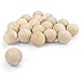Produktbild Belle Vous 5cm Runde Holzkugeln ohne Bohrung aus Naturholz (20 Stk) - 50mm Durchmesser  Naturbelassene Mini Holz Kugeln ohne Loch für DIY Projekte, Basteln, Bastelzubehör, Schmuckherstellung