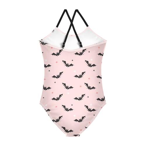 Girls Halloween Bats Swimsuit One Piece Bathing Suit Kids Swimming Suits Beach Swimwear 3-10T2