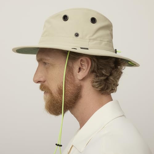 Image of Tilley Mens Womens LTM6 Broad Brim Extra Ventilation Sun Protection Airflo Bucket Sun Hat