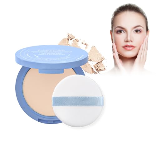 Polvos Faciales Oil Control,Polvo Compacto,Oil Control Face Pressed Powder,Polvo Fijador De Larga Duración,Suelto Polvo Fijador De...