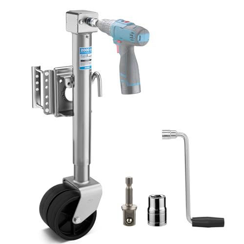 Kohree 2000 lbs Trailer Jack with Dual Wheels, 12