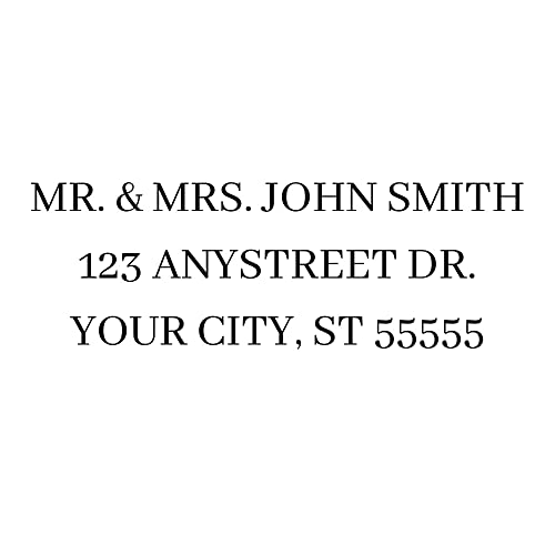 Custom Address Stamp - 5 Font Options - 3 Line Self-Inking Address Stamp - Up To 3 Lines Of Customized Text | Multiple Ink Color Options #TOP6
