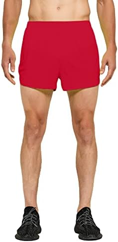 DEMOZU Men’s 3 Inch Neon Running Shorts Quick Dry Workout Athletic Gym Marathon Shorts with Liner