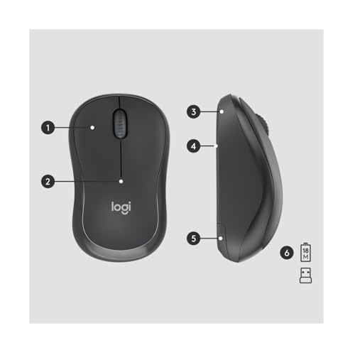 MK295 Kit Mouse e Tastiera Wireless, Layout ?Americano QWERTY, Grigio - Tastiera gaming - Immagine 6