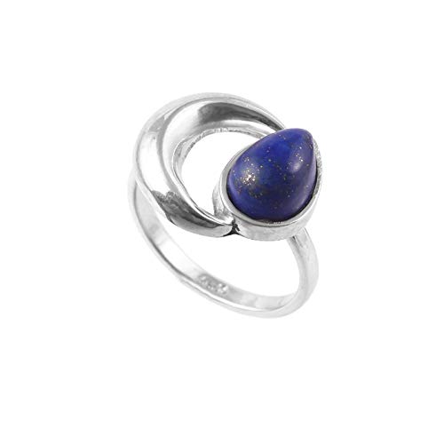 Bague Lapis Lazuli argent 925 bague engagement alliance mariage taille 55,25