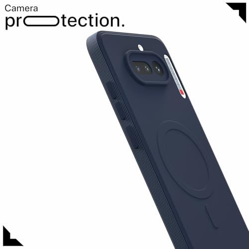 Image of Pikkme Back Cover for Nothing Phone 4a 5G Soft Matte Silicone Mag-Safe Design (Mag-Safe Not Support) Camera Protection | Slim Fit Bumper Cover (Blue)