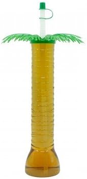 PALM TREE Slush Yard Cups 11OZ x 40 cups with lid and straw