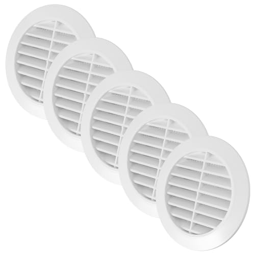 Vent Systems 5 Stück 80 mm Weiß Lüftungsabdeckung – Runde Lüftungsschlitze – Grillabdeckung – Integrierter Insektenschutz – HVAC-Lüftungsöffnungen für Badezimmer, Heimbüro, Küche Vent Systems 5 Stück 80 mm Weiß Lüftungsabdeckung – Runde Lüftungsschlitze – Grillabdeckung – Integrierter Insektenschutz – HVAC-Lüftungsöffnungen für Badezimmer, Heimbüro, Küche