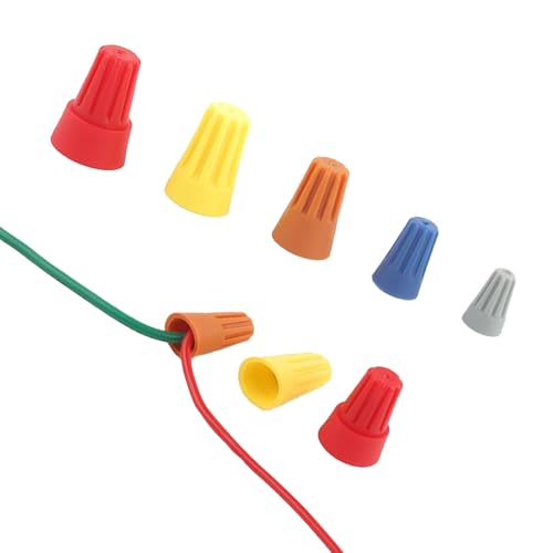 80PCS Red Wire Connectors Nuts,AWG12-10/4.0-6.0mm² Electric Wire Caps Insulating Insert Twist Electrical Wire Connectors Wire Assortment Nuts for Quick Connection。