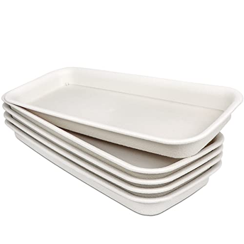 Lnq Luniqi 5 Pcs Rectangular Plant Saucer Flower Pot Bottom Seat Flower Pot Tray Thick Plastic Drip Tray For Garden Potted Water Drips And Soil，11.8 X 5.3 X 1 Inches #TOP26