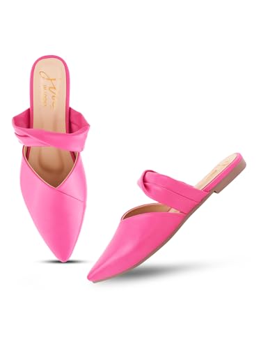 Image of Froh Feet Women's Fashion Comfortable Slip-on Flat Bellies Pointed Toe Mules Sandals