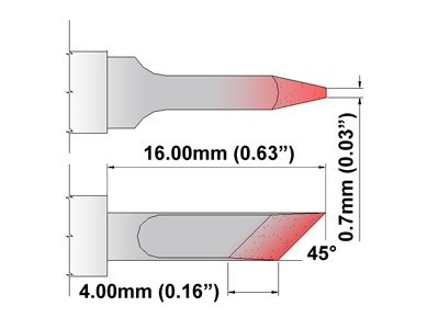 Image of Thermaltronics K75DS035 Knife 3.50mm (0.138in)