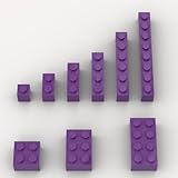 YUJHITP Purple Classic Building Bricks, 100 Pcs, Compatible with LEGO, Age 6+