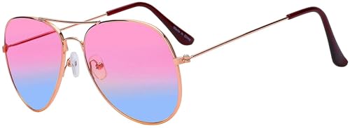 Image of OWL Aviator Pilot Sunglasses for Women and Men Size Medium Gold, Black, Silver, Bronze, Colorful Metal Frame