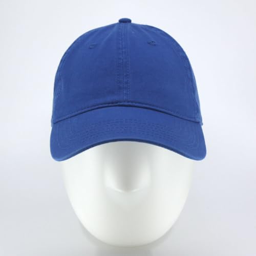 Image of Classic Washed Cotton Baseball Cap - Vintage Adjustable Dad Hat, Curved Bill for Men Women, Outdoor Everyday Wear