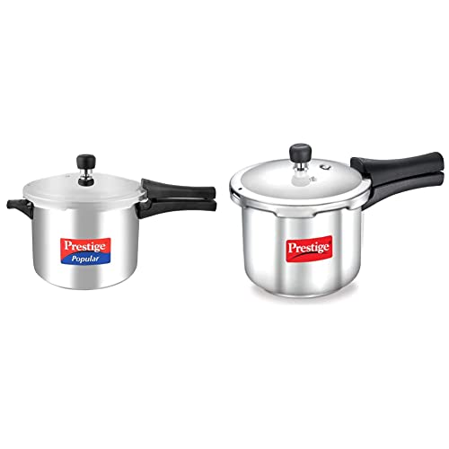 Prestige Popular Induction Base Stainless Steel Pressure Cooker, 5