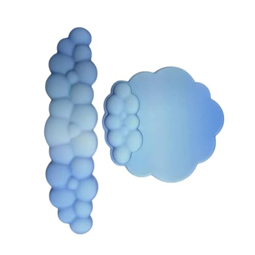 Tapis de souris en silicone avec repose-poignet nuage pour un espace télétravail apaisant