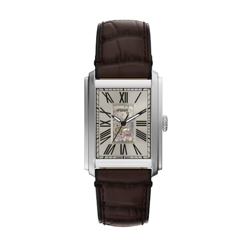 Fossil Carraway Brown Automatic Leather Watch ME3272