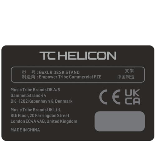 TC-Helicon All- Metal Adjustable GO XLR, Grey, GoXLR Desk Stand (P0E5I)