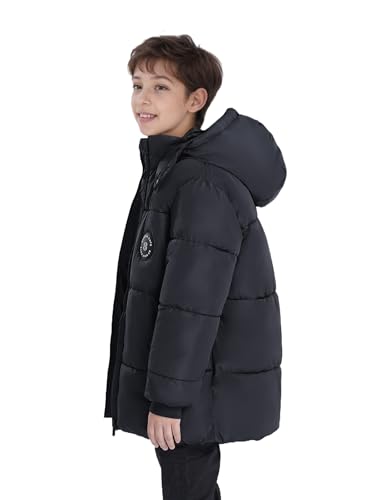 solomate Boys Winter Coats with Hood - Toddler Boys' Outerwear Winter Puffer Heavyweight Fleece Lined Jackets for Kids3