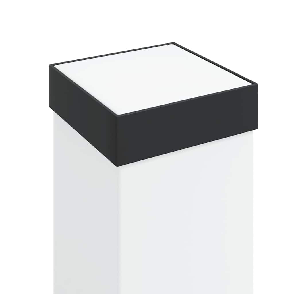 Lampadari con sensore e presa, 3 pezzi, 80 cm, in acciaio inox, nero, IP44, illuminazione per esterni, giardino, terrazza, vialetto, con sensore di movimento e diffusore