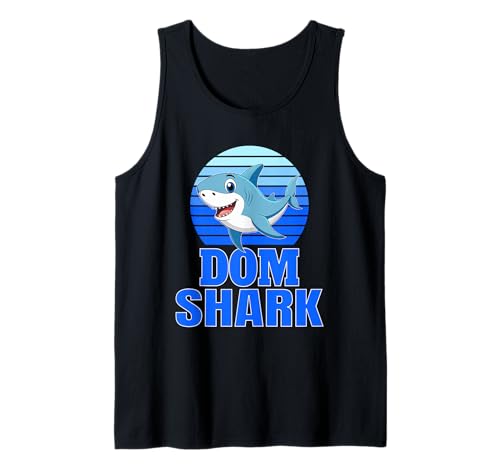 Dom Shark Family Reunion Squad First Last Name Tank Top