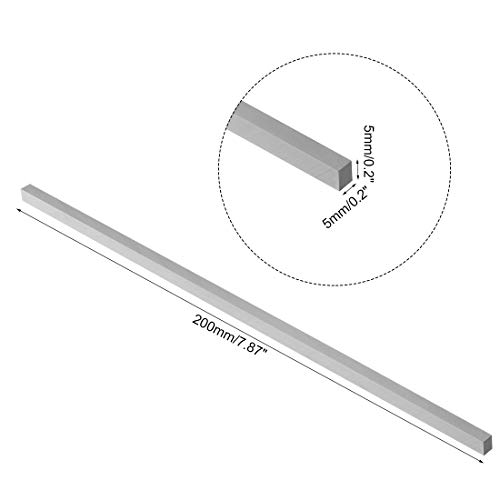HSS Lathe Tool Bit 5mm x 5mm x 200mm, 2 piezas miniatura 2