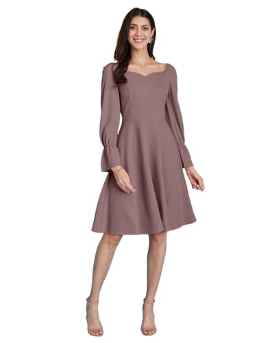 Image of Selvia Western Lycra Plain One Piece Fit & Flare