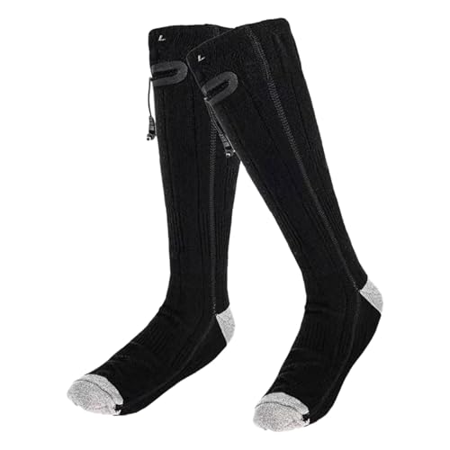Calcetines calefactables para hombre y mujer, recargables, con batería de 4000 mAh, para senderismo, camping, esquí, caza