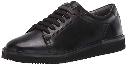 Hush Puppies Men's Heath Sneaker Oxford, Black Leather, 9.5 M US