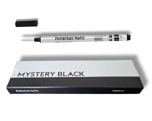 2 Cargas Refil Compatível com Caneta Rollerball Montblanc M710, Ponta Média, Cor Preta