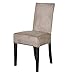 1/2/4/6 pièces Housse de Chaise de Salle à Manger en Velours Spandex Chaise élastique Housse de Chaise de Salle à Manger Couvre siège 6 pièces Taupe
