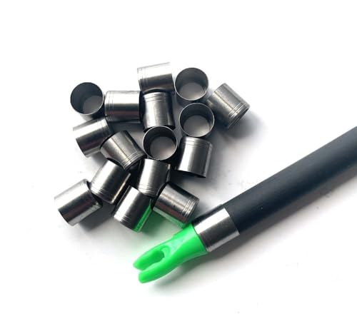 Cuoyuqie 30 pcs Archery Explosion-Proof Ring for ID 6.2mm Arrow Shaft Stainless Steel Arrow Protecter Collar Shooting Accessories