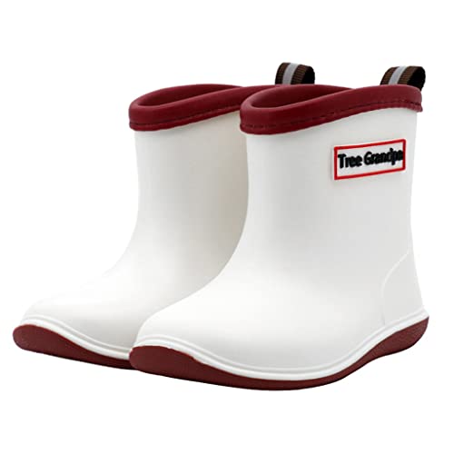 Kids Toddler Rain Boots Easy-on Lightweight and Waterproof Boots Baby Rain Shoes for Boys Girls