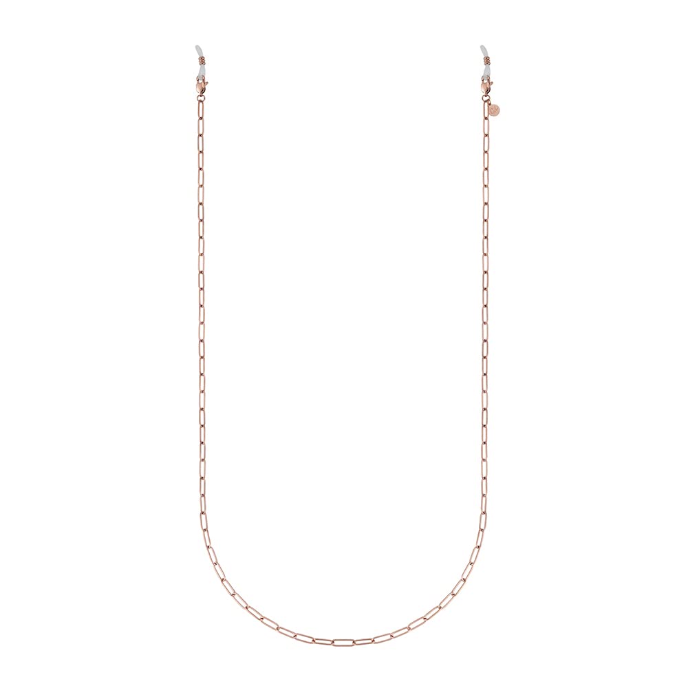 GD GOOD.designs Cadena de oro, plata y oro rosa para gafas de señora I Cadena de gafas de acero inoxidable chapada en oro de 18 quilates (75 cm) I Cadena de eslabones para gafas de sol