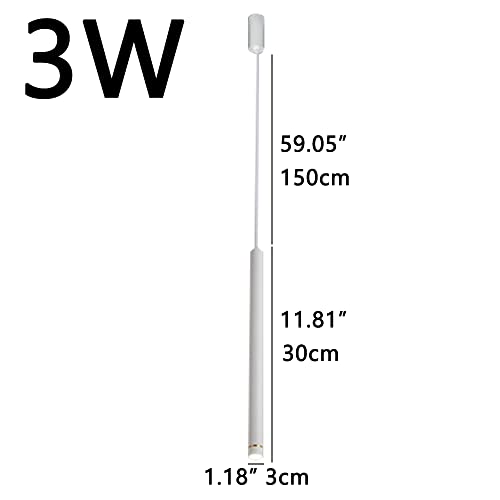 Techo downlight LED 3W cilindro blanco con tubo largo de iluminación ajustable de Ibalods 3