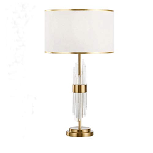 Preisvergleich Produktbild DIAOD Moderner Stil Golden ausgehöhlte Basis Wohnzimmer Schlafzimmer neben Tischlampe, Schreibtischlampe mit weißem Stoffschirm