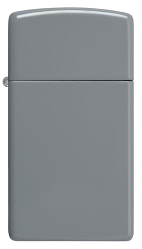 Image of ZIPPO - Flat Grey, Slim - Windproof lighter, refillable, in gift box
