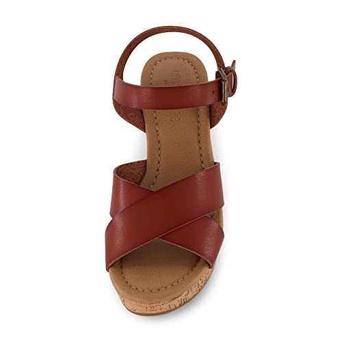 CUSHIONAIRE Women's Rosie Cork Wedge Sandal +Memory Foam3