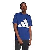 Adidas Men's Essentials Big Logo T-Shirt, Dark Blue/White, Medium/Tall