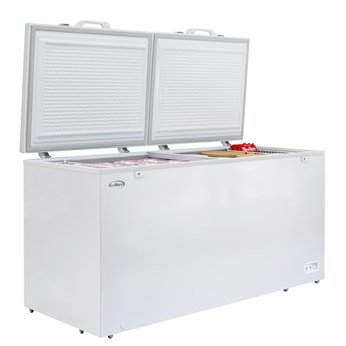 Image of KoolMore KM-SCF-30C 79 in. Commercial Two-Door Chest Freezer, 30 Cu. Ft. in White, ETL Listed