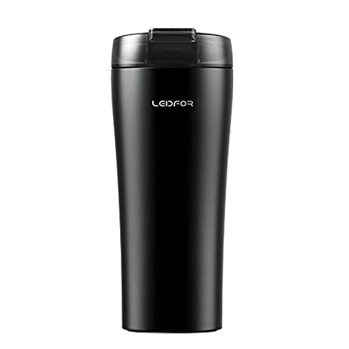 Leidfor Coffee Travel Mug Tumbler Thermal Cup Vacuum Insulated Stainless Steel Spill-Proof Tritan