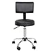 Hydraulic Swivel Medical Salon Stool Clinic Spa Massage Stool Rolling Manicure Chair W/ Backrest for Tattoo Facial Spa