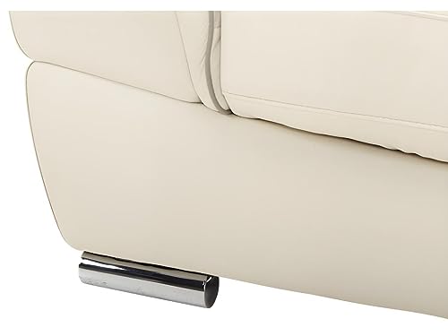 Venta-unica - Sofa 3+2 Sitzer aus Leder Thibault - Elfenbeinweiß – Bild 6