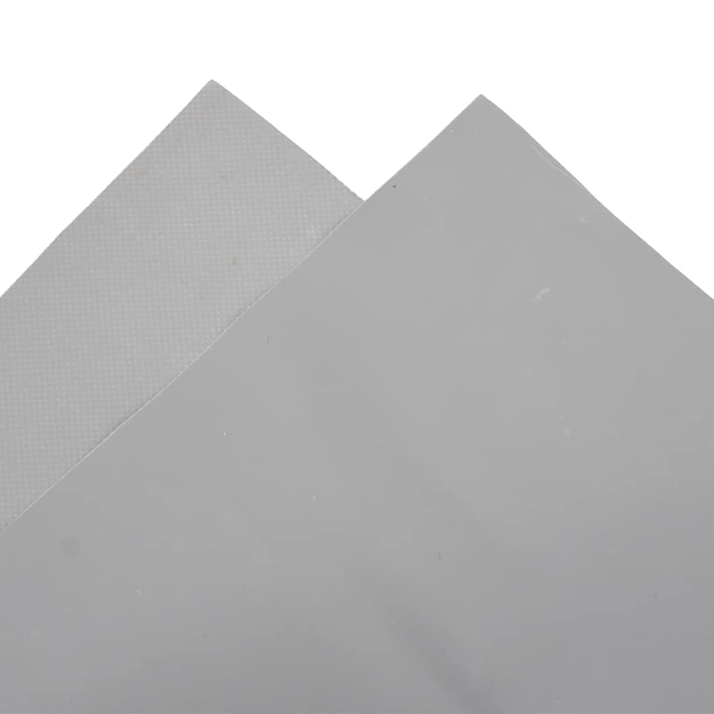 Telone di copertura, grigio, 3 x 4 m, in tela con rivestimento in PVC, 650 g/m², per mobili da giardino, legno, rimorchi, barca, auto, resistente ai raggi UV e alla muffa