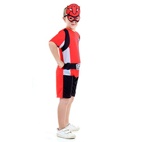 Fantasia Power Rangers Vermelho Curto Infantil - Beast Morphers G
