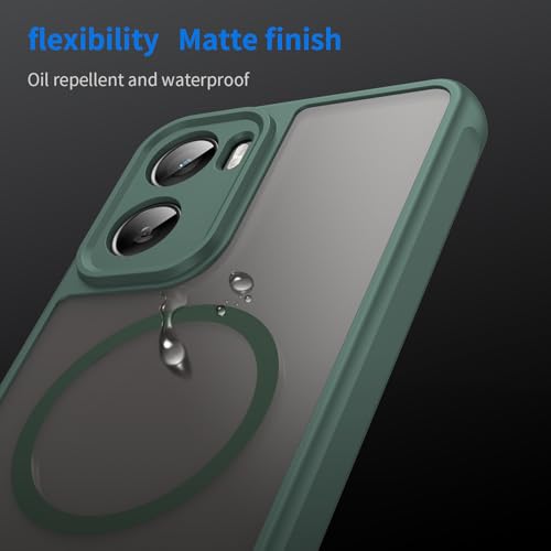 Image of Compatible with Motorola Moto G06 Power Case Cover,Compatible with MagSafe,Anti-Fall,Compatible with Motorola Moto G06 XT2535-1 XT2535-2 XT2535-14 Cell Protective Phone Case Green