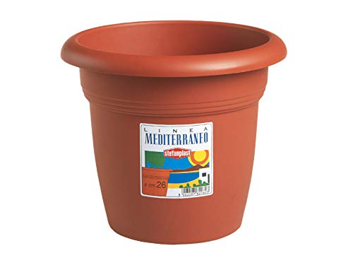 Stefanplast Vaso Plastica Tondo Colore Coccio