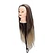Training Head Mannequin Head, Long Hair Styling Practice Head, Life Like Scalp for Ironing Braiding Dyeing, High Temperature Fiber Material with Soft Smooth Hair, for Beauty Teache